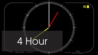 4 Hour - Analog Clock Timer & Alarm - 1080p - Countdown