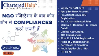 List of Mandatory Compliance After NGO Registration | To do List after Trust/Society Registration