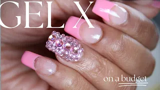 How to do gel X nails at home | Amazon products only + easy designs