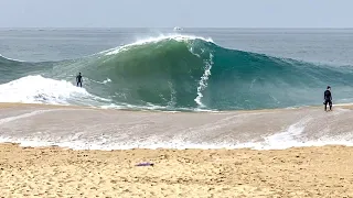 The WEDGE - Perfect early season swell but it's HEAVY !!! (May 2022)