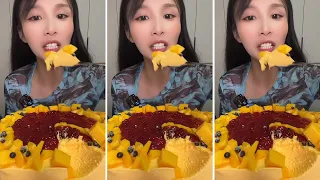 ASMR MUKBANG Mango mousseEATING SHOW 소리좋은 여러가지 음식 먹방 모음이 팅쇼 리얼 사운드|超激辛の生タコ|大食い #shorts