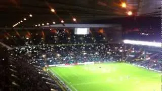 Green Brigade Protest (Camera Lights) Celtic