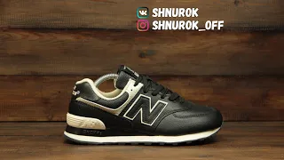 Обзор реплики кроссовок New Balance 574 black leather (арт. А335)