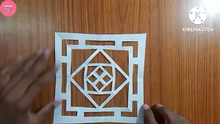Stencil paper cutting | paper craft | Paper cutting art | rangoli paper cutting | Indian craft