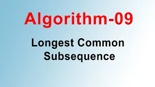 Longest Common Subsequence Algorithm Bangla Tutorial