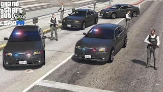 GTA 5 LSPDFR 0.4.1 #717 Unmarked Police Chrysler 300 Escorting VIP Motorcade - Protection Squad Mod