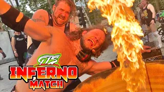 First Ever TLC Barbed Wire INFERNO MATCH in History - GTS Money in the Bank PLE