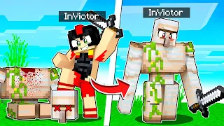 Paso MINECRAFT pero ME CONVIERTO en TODOS los MOBS que MATO 💀😂 Invictor Reto Minecraft #7