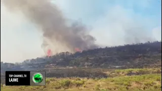 Top Channel/ Disa vatra zjarri në Shkodër, rrezikohen banesat në Bërdicë