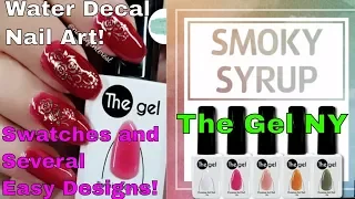 The Gel Smoky Syrup Collection Plus Water Decal Nail Art