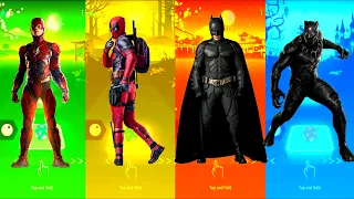 Flash 🆚 DeadPool 🆚 Batman 🆚 Black Panther Wakanda | DC Comics 🆚 Marvel Comics | Tiles Hop Fun Ball