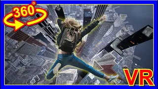 VR 360° Flight Over Matrix City like a Superhero_01  4K  | Falling | Oculus