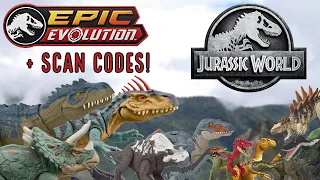 Jurassic World Epic Evolution all Dinosaur Scan Codes + Review!