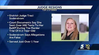 District judge resigns after allegedly sending hundreds of texts during 2-year-old's murder trial