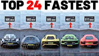 Top Fastest Lamborghini Cars - Forza Horizon 5 | Extremely Downhill Top Speed | 2024