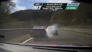 HARD BATTLE until CRASH - 24h Nürburgring Qualirennen 2021