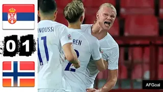 Norway 🇳🇴 VS 🇷🇸 Serbia( 1 : 0 ),Haland GoalScorer ,UEFA Nations League Football Match Highlight