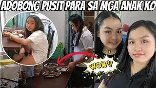 NILUTUAN KO NG ADOBONG PUSIT ANG MGA ANAK KO SA PANANGHALIAN @langga.reychelle