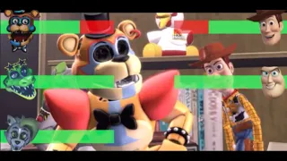 SFM FNaF TOY STORY  SONIC Security Breach VS PRIME Security breach WITH Healthbars #212