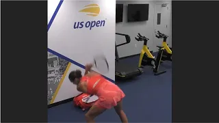Sabalenka smashed her racquet in frustration in the locker room