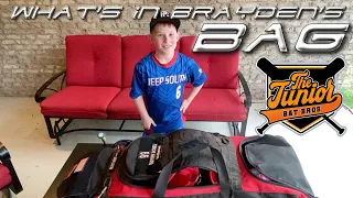 What's in Brayden's Baseball Bag? | Inside a Junior Bat Bros Game Bag