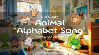 Animal Alphabet Lullaby | Sing and Learn ABCs with Soothing Music for Babies | Kids Animal Song