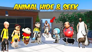 shinchan & Franklin play Animals Hide and seek in Gta 5