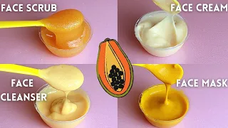 Papaya fruit facial for glowing skin at home// Remove dark spots and dry skin