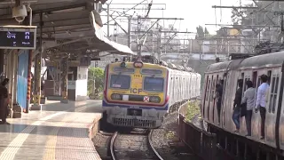 Upgraded DOUBLE FAST AC Local Train At Its Destructive Best At Kurla, Mumbai With Joy E-Bike Ads !!!