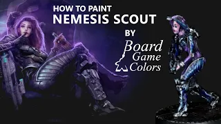 How to paint Scout Miniature - Nemesis painting guide series by Board Game Colors.