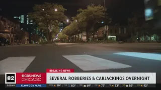 String of robberies and armed carjackings reported across the city