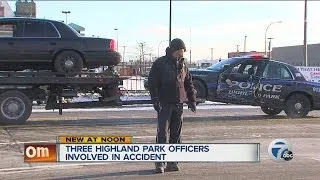 Three Highland Park police officers involved in accident