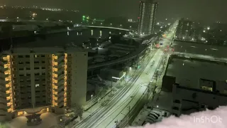 First snow fall in Nagoya Japan | beautiful night view from my balcony |Urooj khan vlogs 27jp