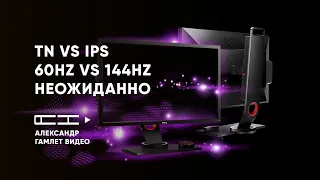 Сравнение двух мониторов IPS vs TN | 60 герц VS 144 герца | Александр Гамлет