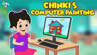 Chinki's Computer Painting | Computer Class | English Story  | English Animated | English Cartoon