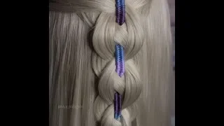 💙💜Intricate 5-strand braid 💜💙