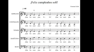 ¡Feliz cumpleaños Sofi! - Cumpleaños Feliz arreglo vocal a 5 voces