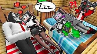 JJ SPOTTED SPEAKER DAD CHEATING with TV WOMAN MAID! JJ and MIKEY - FAMILY SAD STORY in Minecraft