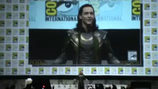 Tom Hiddleston cosplaying as Loki at Comic Con 2013