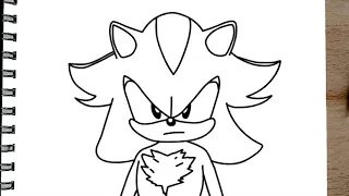 How to draw SHADOW from Sonic Boom STEP BY STEP EASY