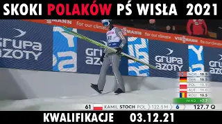 Skoki Polaków PŚ Wisła 2021 - kwalifikacje - 03.12.21