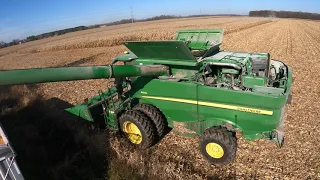 Keeping Busy - Double John Deere Combines - 9870 STS - S670 - Corn Harvest 2020 Chase - 5K