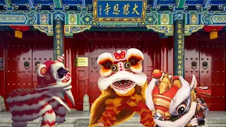 Artificial Lion Dance Background