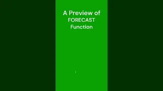 EXCEL FORECAST Function to predict the stock future values, Easy stock predictions in Excel