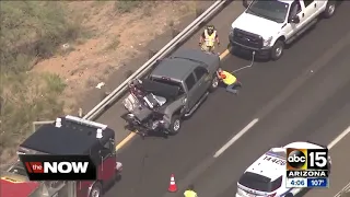 1 dead after commercial truck collides with 2 cars on I-17 near Sunset Point