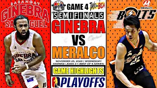 Full Highlights: GINEBRA vs MERALCO (SEMIFINALS GAME 4) 2020 PBA Philippine Cup November 25, 2020