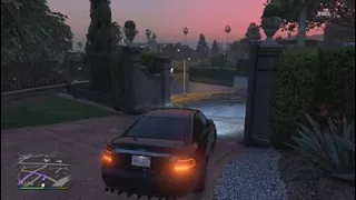 Grand Theft Auto V Michael Franklin and Trevor hanging out