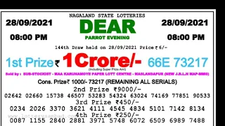 #sambad lottery 28/09/2021#Sambad lottery live 08:00PM #nagaland lottery live #nagaland result