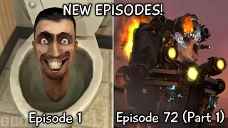 Skibidi Toilet 1 - 72 (Part 1) All Episodes (60 FPS REMASTERED) Gman Killed Astro Toilet (Episode 73