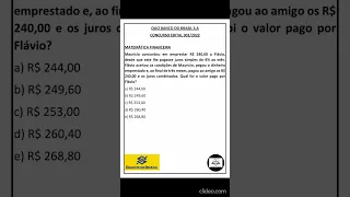 Simulado Banco Do Brasil - Matemática Financeira